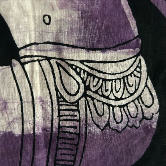 Purple and Black Shiva Wall Hanging Batik - Picture 3 of 16